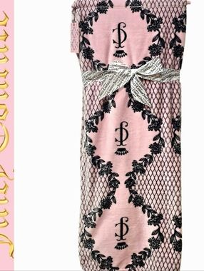 Juicy Couture Home Boudoir JC Crown Logo Oversized Plush Throw Blanket